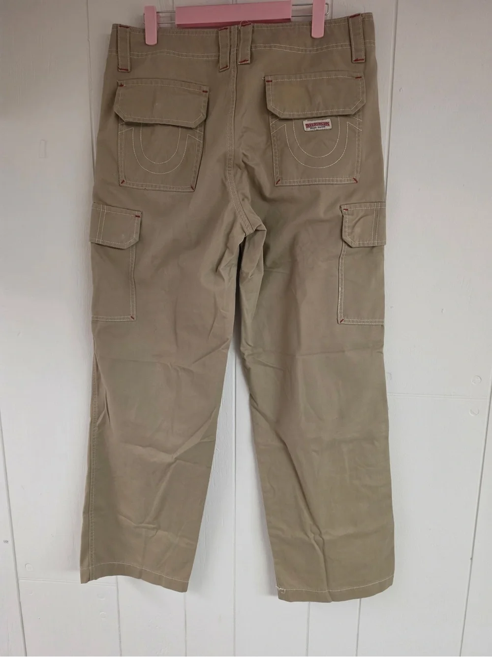True Religion Men's Khaki Cargo Pants- Size 29